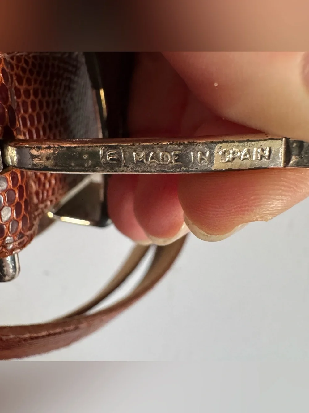 Brooks Brothers Brown Genuine Lizard Leather Belt M Preppy Classic Western